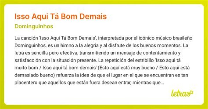 Aqui Tá Bom by Hugo Strada Insights