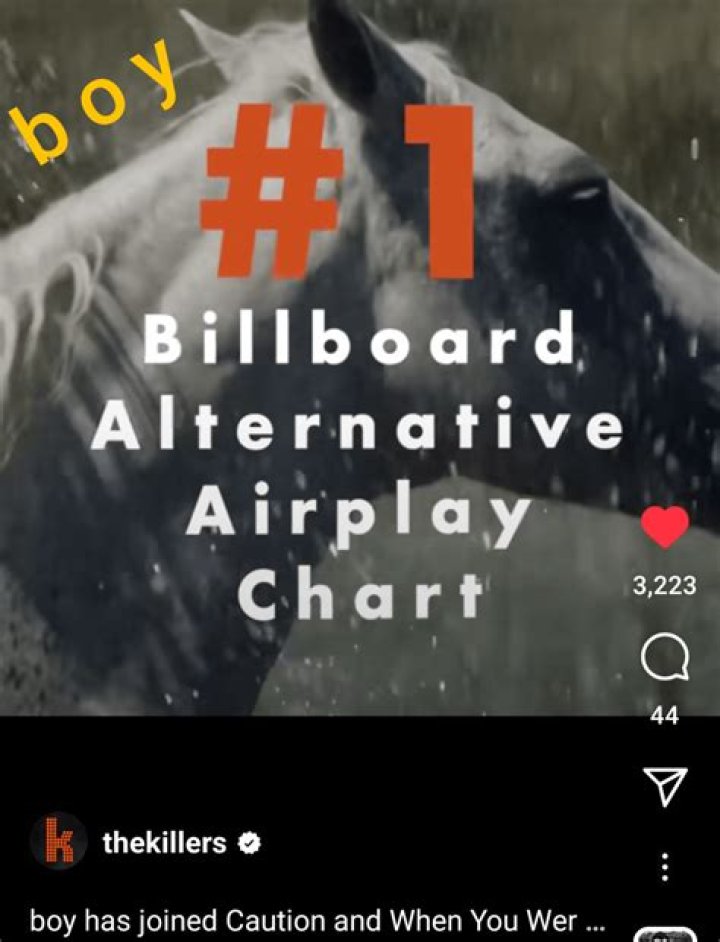 Boy by The Killers Chart Achievements