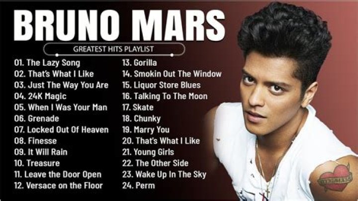 Bruno Mars's Most Disliked Songs