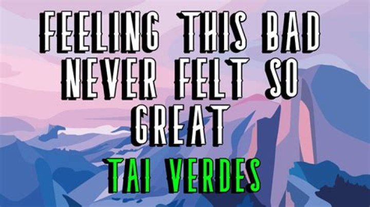 Feeling This Bad Never Felt So Great by Tai Verdes from USA