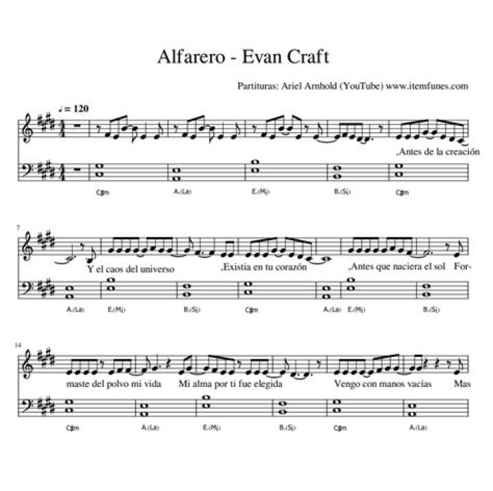Lyrics & Translations of Alfarero by Evan Craft & Barak