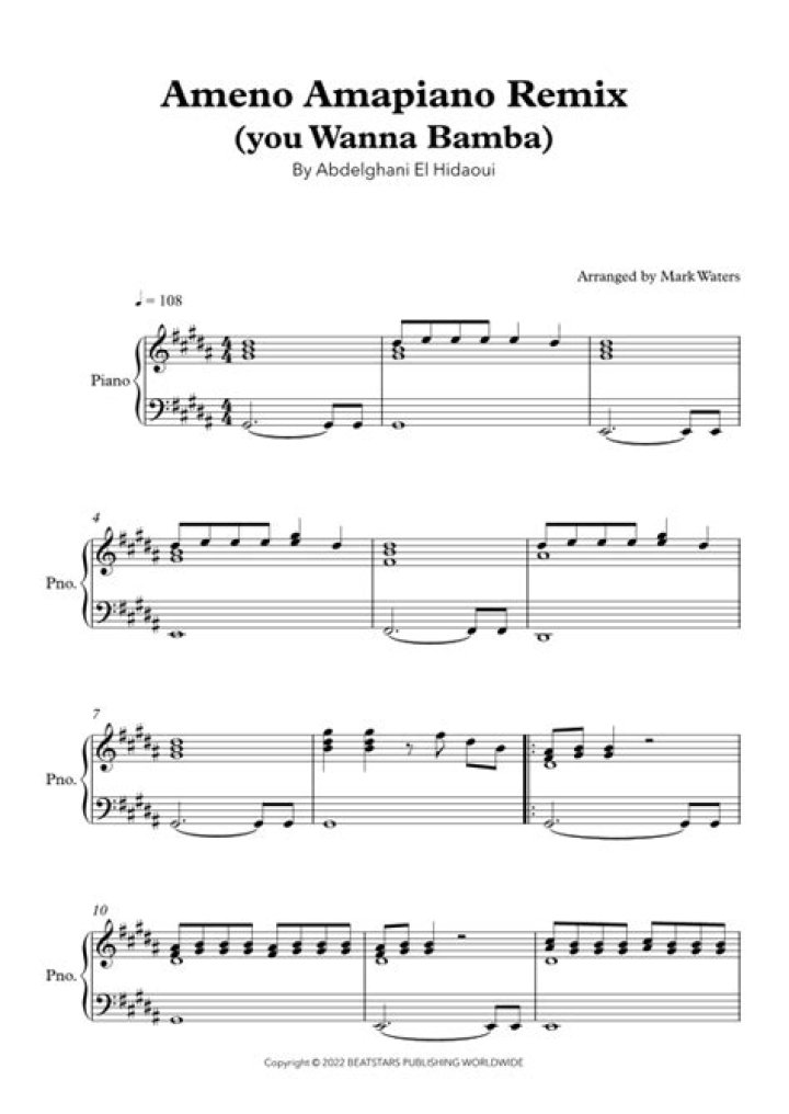 Lyrics & Translations of Ameno Amapiano Remix (You Wanna Bamba) by Goya Menor