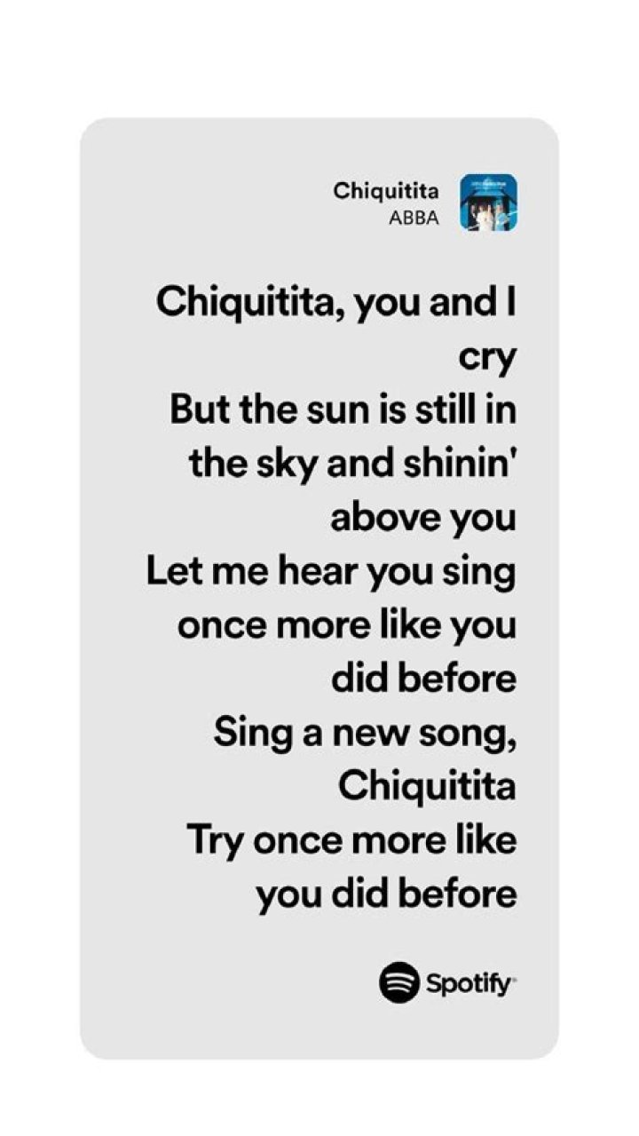 Lyrics & Translations of Chiquitita by Cher