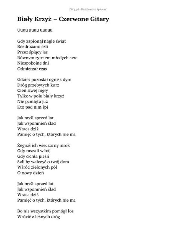 Lyrics & Translations of Czerwony Rum by Słoń