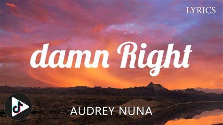 Lyrics & Translations of Damn Right by Audrey Nuna
