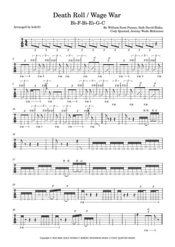 Lyrics & Translations of Death Roll by Wage War