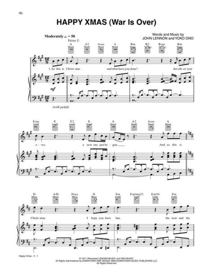 Lyrics & Translations of Happy Xmas (War Is Over) by Angelica Hale