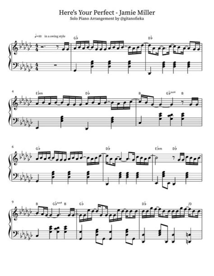 Lyrics & Translations of Here's Your Perfect by Jamie Miller