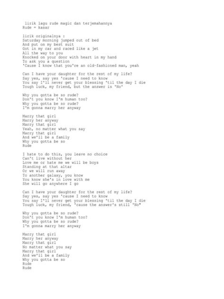 Lyrics & Translations of How Rude by Aries