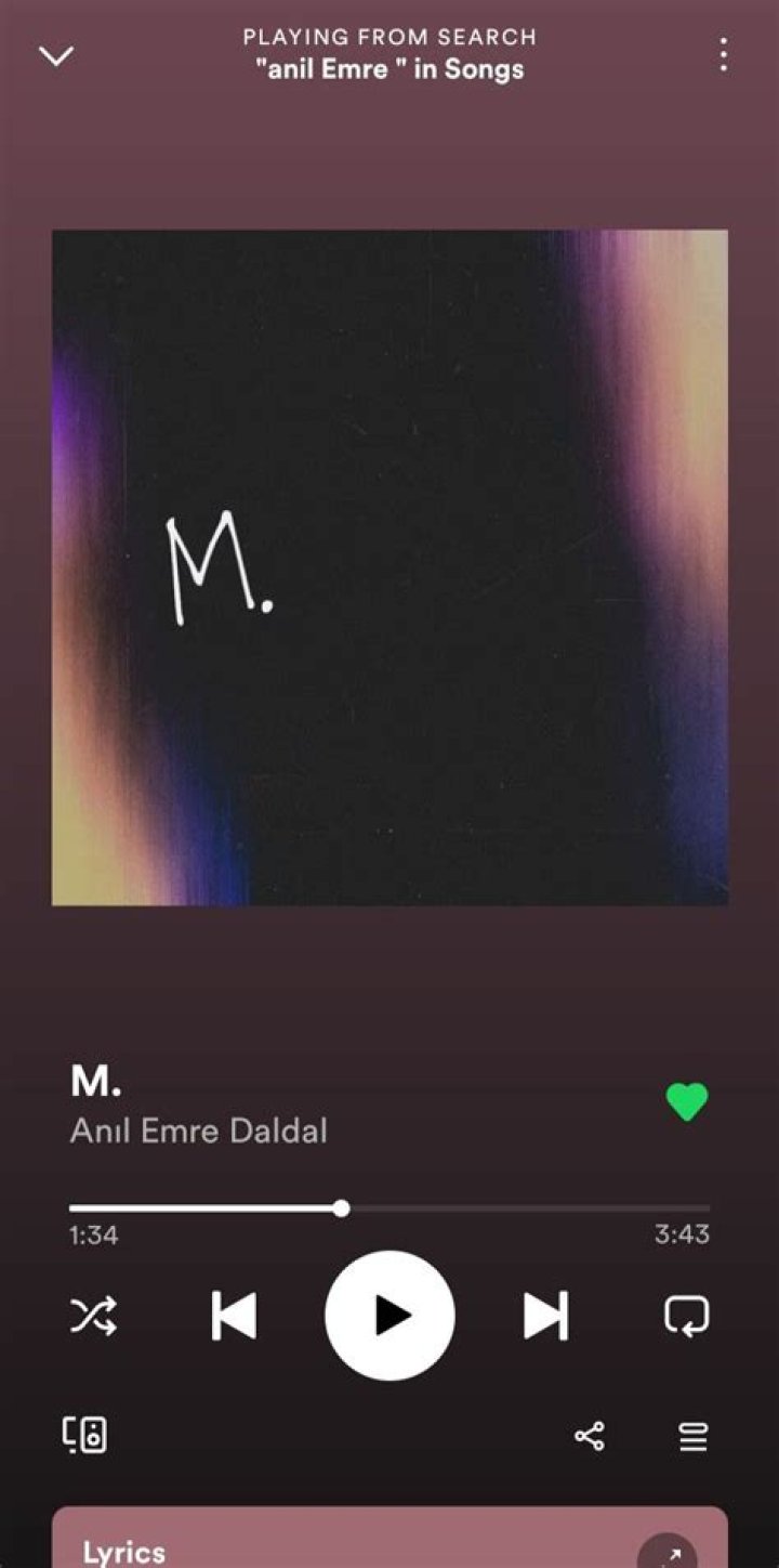 Lyrics & Translations of M by Anil Emre Daldal