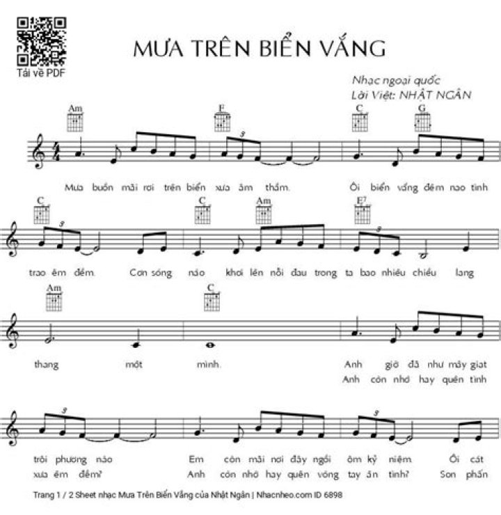 Lyrics & Translations of Mưa Trên Biển Vắng by Quỳnh Trang
