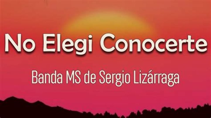 Lyrics & Translations of No Elegí Conocerte by Banda Ms / Banda Sinaloense Ms De Sergio Lizárraga