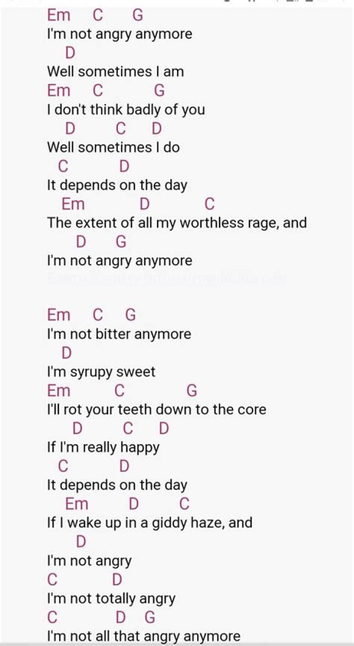 Lyrics & Translations of Not Mad Anymore by Ashe