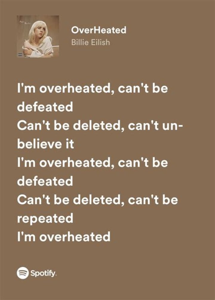 Lyrics & Translations of Overheated by Billie Eilish