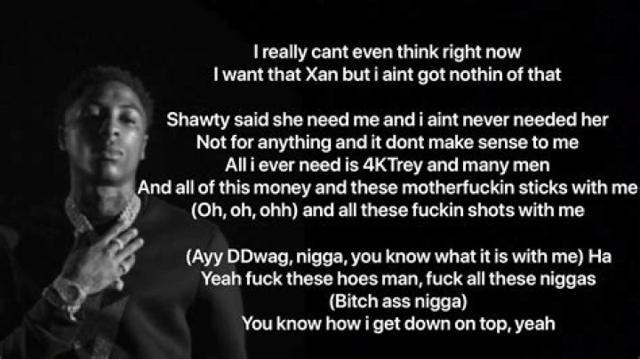 Lyrics & Translations of Sticks With Me by Nba Youngboy