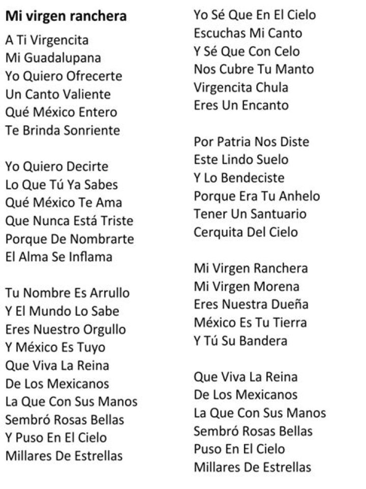 Lyrics & Translations of Virgencita Ranchera by Edwin Luna & La Trakalosa De Monterrey