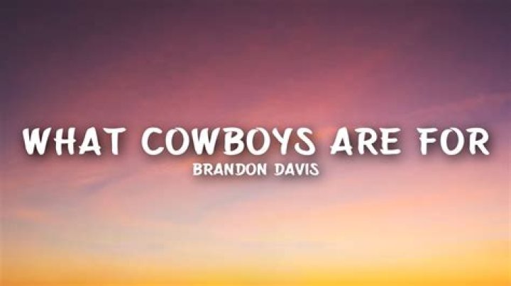 Lyrics & Translations of What Cowboys Are For by Brandon Davis