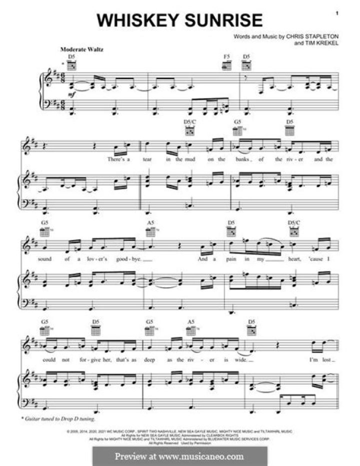 Lyrics & Translations of Whiskey Sunrise by Chris Stapleton