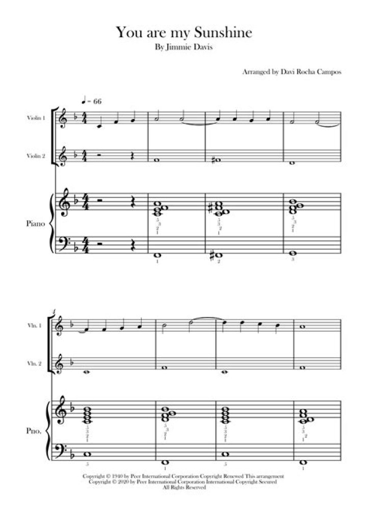 Movie Soundtrack You Are My Sunshine