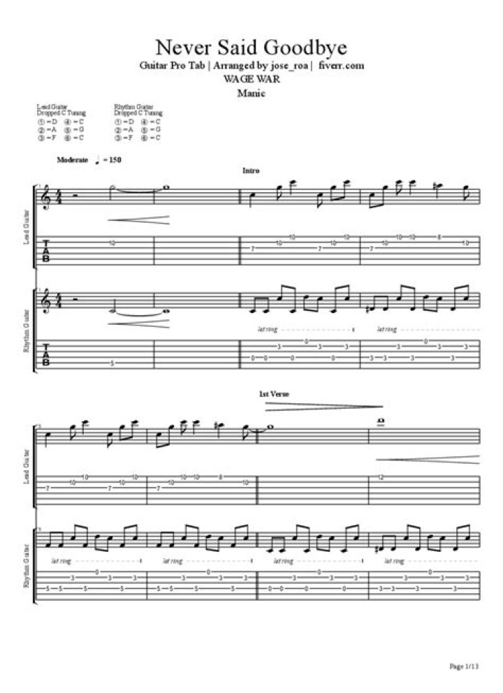 Never Said Goodbye by Wage War from USA