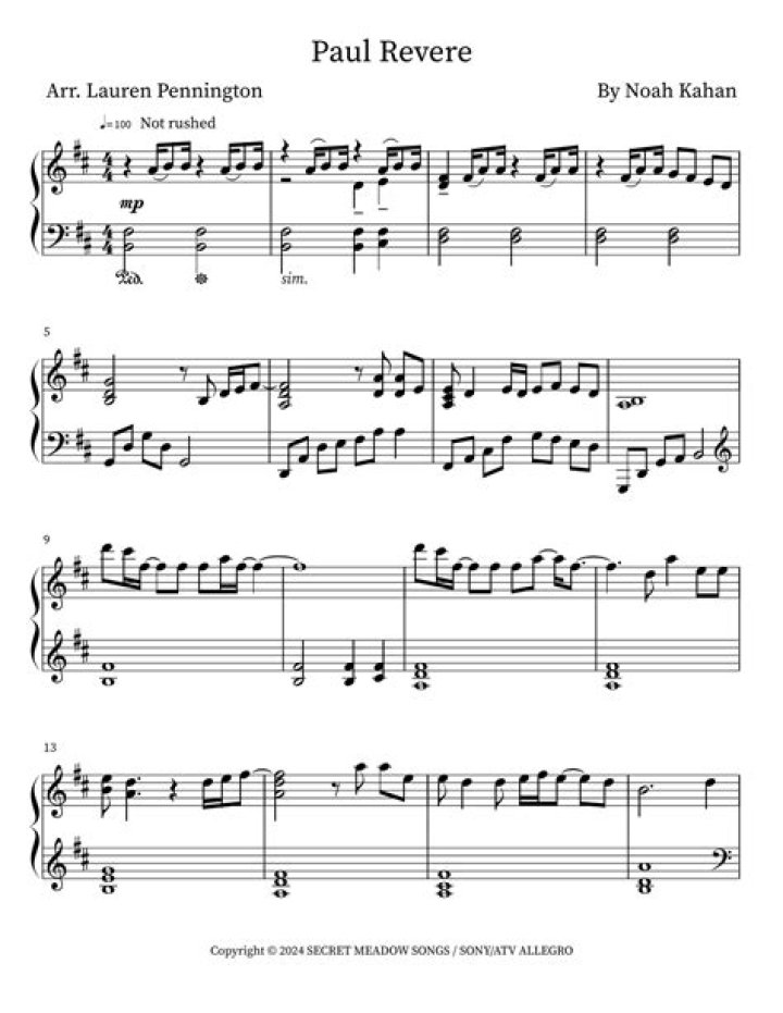 Paul Revere by Noah Kahan from UK