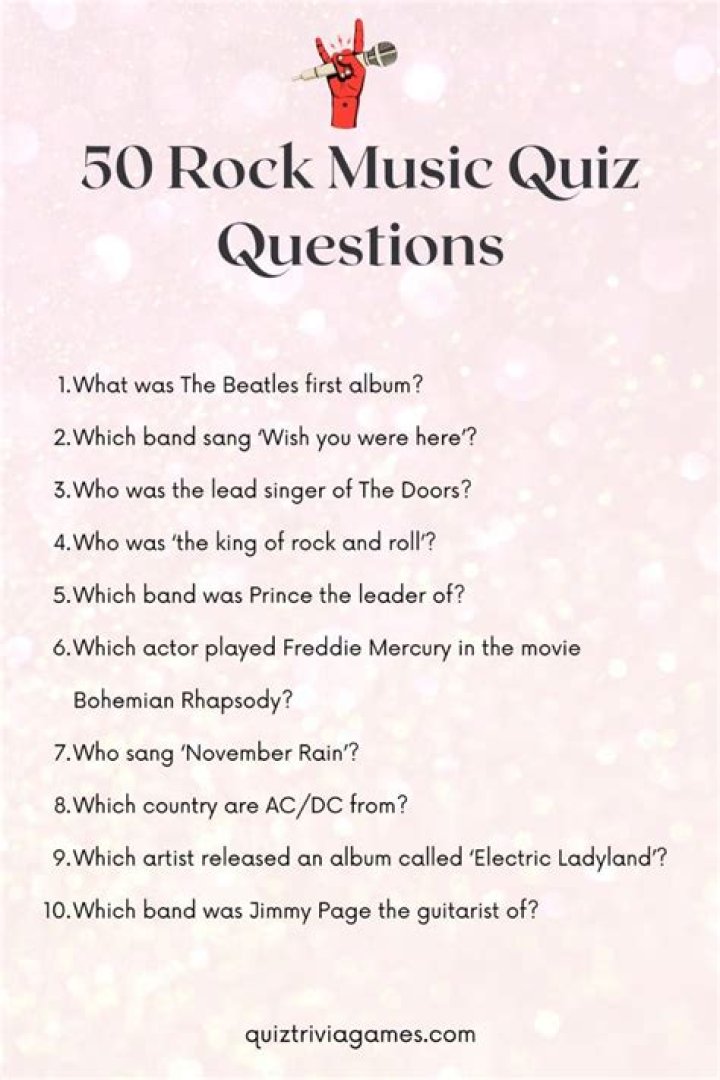 Rock Music Quiz Questions | Popnable