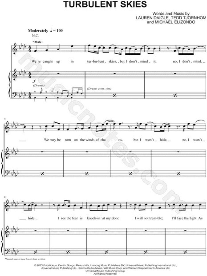 Turbulent Skies by Lauren Daigle from USA